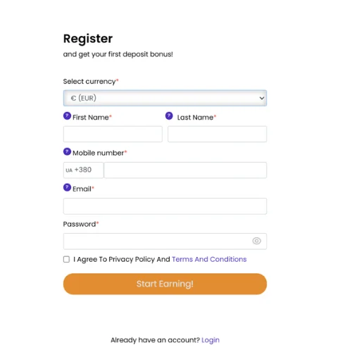 Golden Genie Casino Register